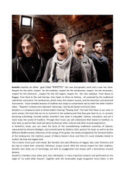 Kamafei reaches an other goal titled &ldquo;RISPETTO&rdquo;, the new