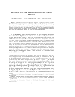 DIFFUSION MEDIATED TRANSPORT IN MULTIPLE STATE