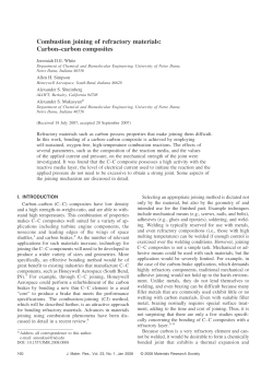 Combustion joining of refractory materials: Carbon&ndash;carbon composites