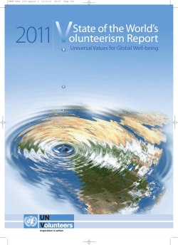State of the World`s Volunteerism Report