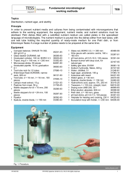 TEB Fundamental microbiological working methods Fundamental