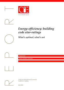 Energy-efficiency: building code star-ratings