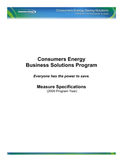 Consumers Energy Business Solutions Program