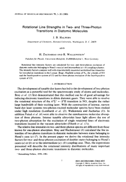 and Three-Photon Transitions in Diatomic Molecules