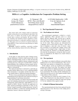 BDIGGY: a Cognitive Architecture for Cooperative Problem Solving