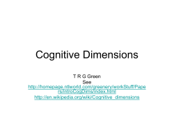 Cognitive Dimensions