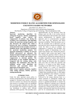 modified energy ratio algorithm for ofdm-based cognitive