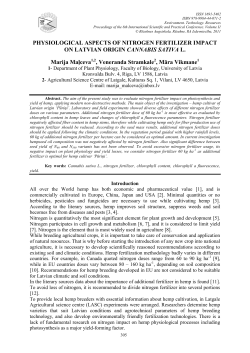 PHYSIOLOGICAL ASPECTS OF NITROGEN FERTILIZER IMPACT