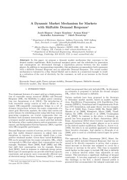 A Dynamic Market Mechanism for Markets with Shiftable Demand
