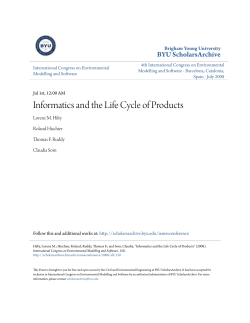 Informatics and the Life Cycle of Products