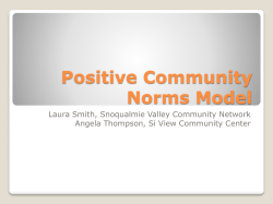 Positive Community Norms Model