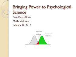 Bringing Power to Psychological Science