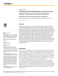 ATP-Based Ratio Regulation of Glucose and