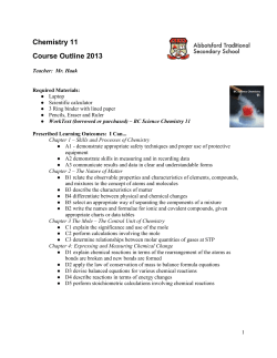Haak 2013 BCChem11CourseOutline