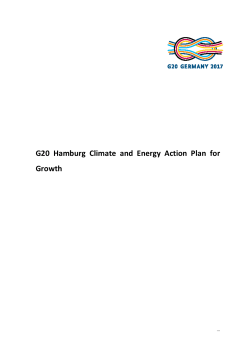 G20 Hamburg Climate and Energy Action Plan for Growth