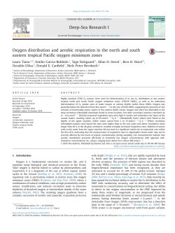 Oxygen distribution and aerobic respiration in the north and south