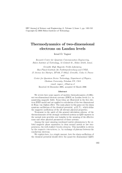 Thermodynamics of two-dimensional electrons on Landau levels