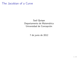 The Jacobian of a Curve - Departamento de Matem&aacute;tica