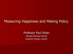 Measuring well-being for public policy: preferences or experiences