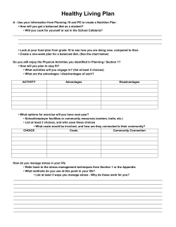 Healthy Living Plan