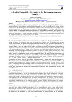 Adopting Competitive Strategies in the Telecommunications Industry