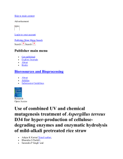 Use of combined UV and chemical mutagenesis treatment of
