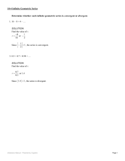 Determine whether each infinite geometric series is convergent or