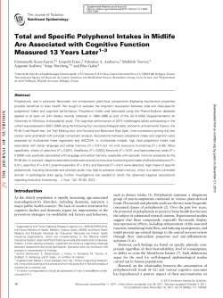 Total and Specific Polyphenol Intakes in Midlife Are
