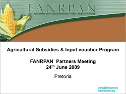 Agricultural Subsidies and Input Voucher Programme
