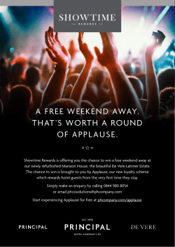 a free weekend away. that`s worth a round of applause.