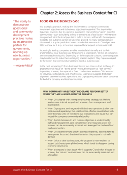Chapter 2: Assess the Business Context for CI