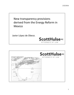 New transparency provisions derived from the Energy Reform in
