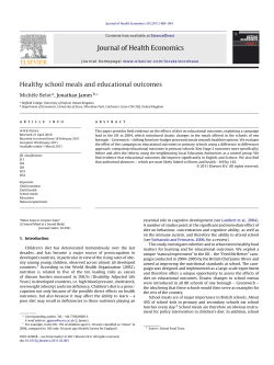 Healthy school meals and educational outcomes