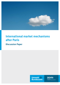 International market mechanisms after Paris
