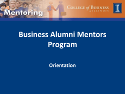 Business Alumni Mentors Program