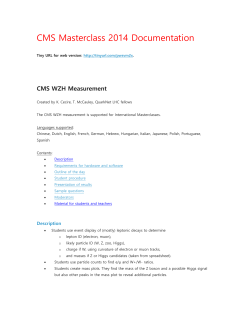 CMS Masterclass 2014 Documentation
