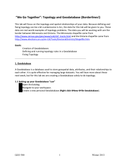 Topology and Geodatabase