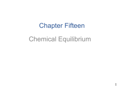 Chapter Fifteen Chemical Equilibrium