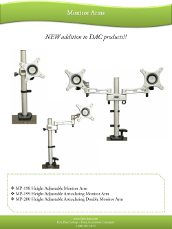 Monitor Arms NEW addition to DAC products!!