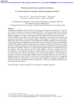 1 Mixed gas sorption in glassy polymeric membranes: II. CO2/CH4