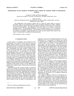 Distribution of the number of distinct sites visited by random walks in