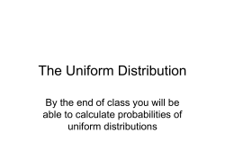 The Uniform Distribution