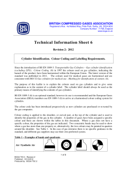 Technical Information Sheet 6 - British Compressed Gases Association