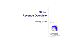Slots: Revenue Overview - Economic and Demographic Research