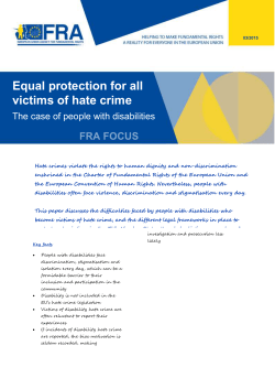 Equal protection for all victims of hate crime