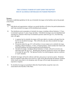 the catholic parish of saint john the baptist use of alcoholic