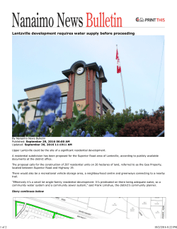 Lantzville development requires water supply before