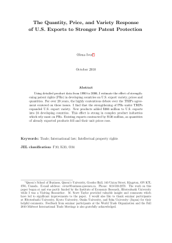 The Quantity, Price, and Variety Response of U.S.