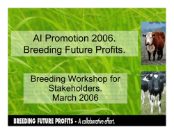 AI Promotion 2006. Breeding Future Profits.