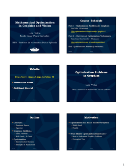 Optimization Problems in Graphics - Visgraf